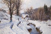 Walter Moras Romantische Winterlandschaft oil painting
